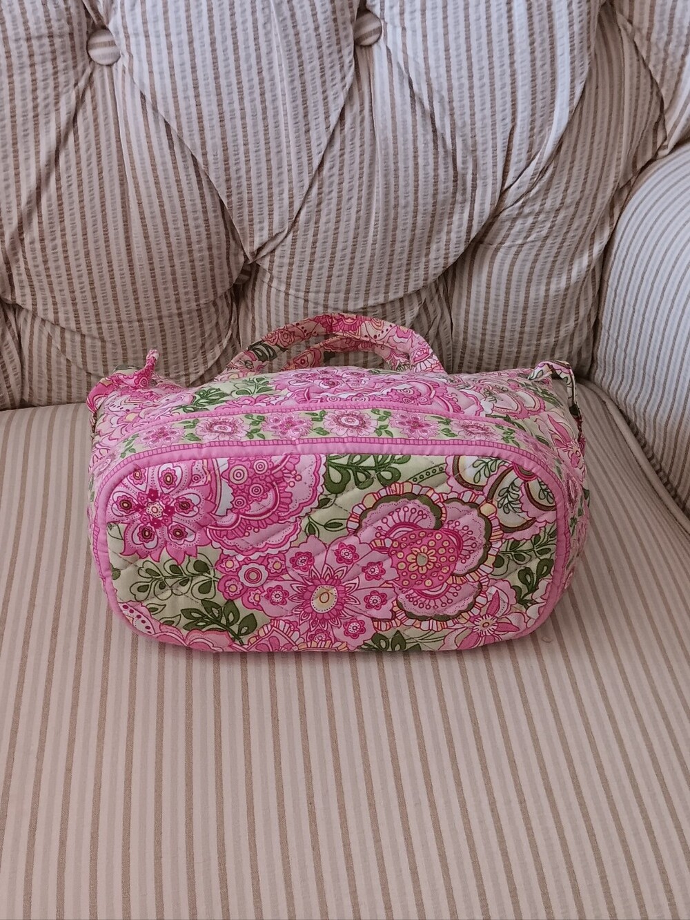 Vera Bradley Pink Floral Quilted Mini-Tote - Picture 7 of 7